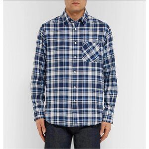 Rag & Bone Mens Fit 3 Beach checked‎ Herringbone Plaid Button-Up Shirt XXL
